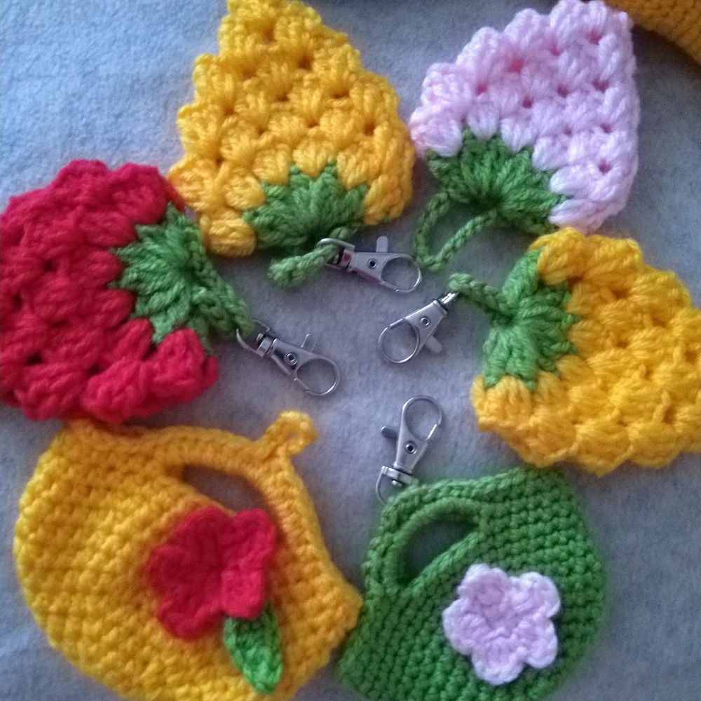 Crochet keychains set of 3